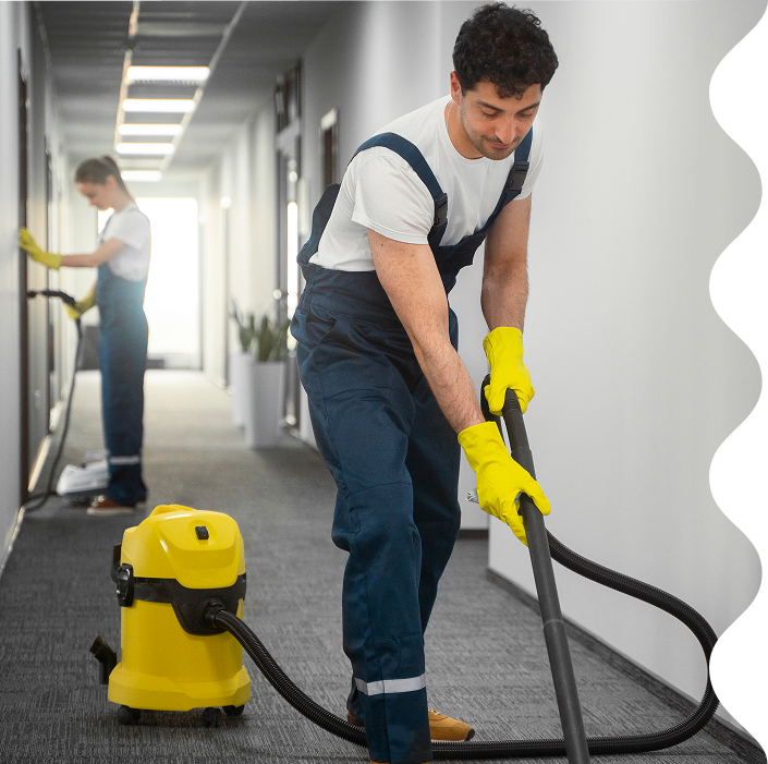 Cleaning boy