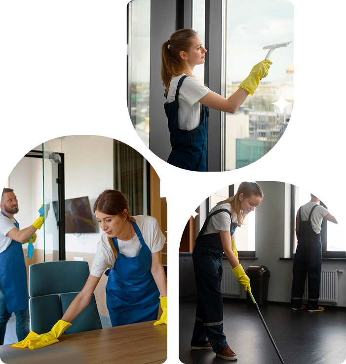 Cleaning people